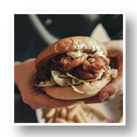 Image of a chicken burger